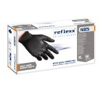 Guanti Reflexx N85B in nitrile nero, 50 unità