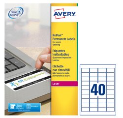 Avery L6145-20 self-adhesive label Rounded rectangle Permanent White 800 pc(s)
