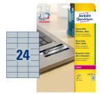AVERY Etichette resistenti in poliestere argento 70x37mm, 24 etichette per foglio, adesivo permanente, laser, 20 fogli