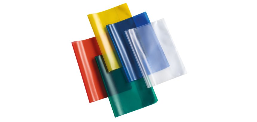 Coprimaxi Glass - A4 - PP - 145 mic - c/alette - goffrato -  rosso trasparente - Colorosa