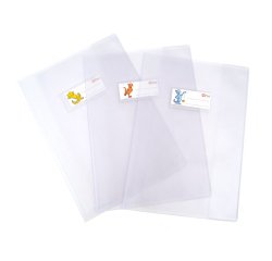 Copriquaderno Superseta - c/alette e portanome - A5 - PVC - trasparente goffrato neutro - Colorosa