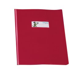 Copriquaderno GreenLine - c/alette - PVC - 220 mic - A5 - lucido coprente - rosso - Colorosa