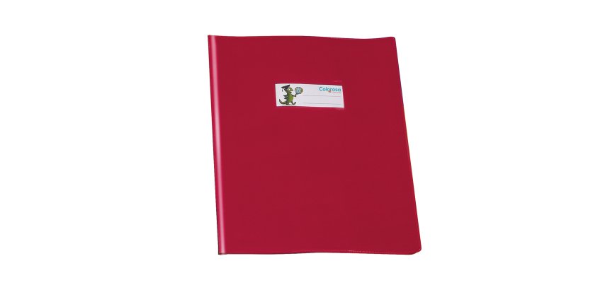 Copriquaderno GreenLine - A5 - PVC - 220 mic - c/alette - lucido - rosso - Colorosa