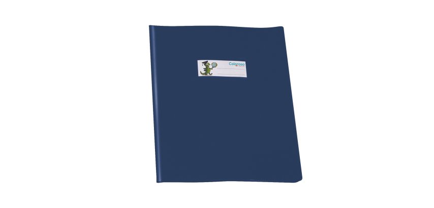 Copriquaderno GreenLine - A5 - PVC - 220 mic - c/alette - lucido - blu - Colorosa