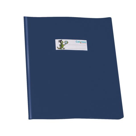 Copriquaderno coprente GreenLine - c/alette - A5 - lucido - PVC - blu - Colorosa