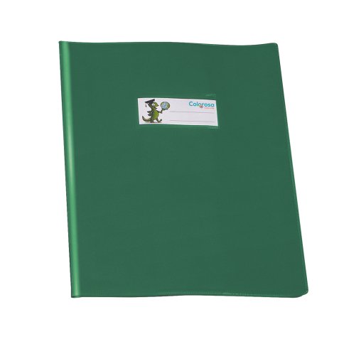 Copriquaderno coprente GreenLine - c/alette - A5 - lucido - PVC - verde - Colorosa