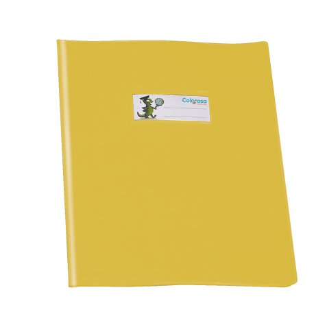 Copriquaderno coprente GreenLine - c/alette - A5 - lucido - PVC - giallo - Colorosa