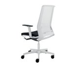 Poltrona semidirezionale Light LLB - con braccioli regolabili - nero/bianco - Unisit