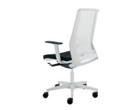 Poltrona semidirezionale Light LLB - con braccioli regolabili - nero/bianco - Unisit