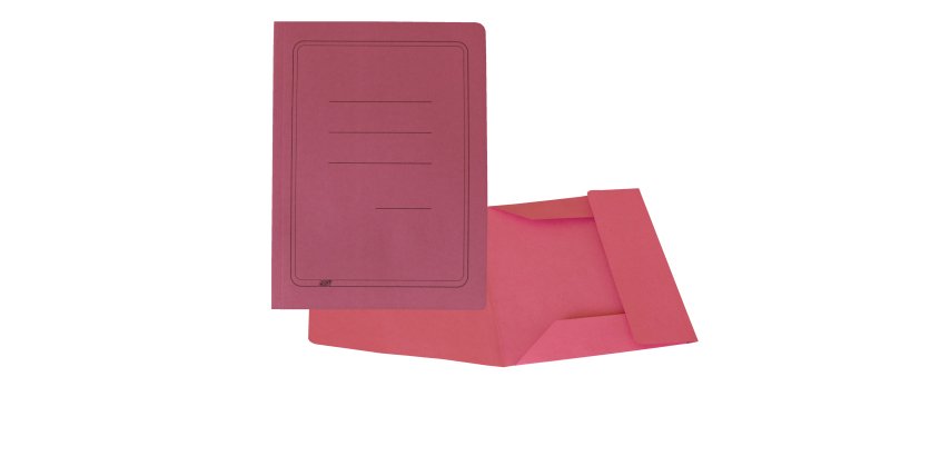 Cartellina 3 lembi con stampa - 200 gr - 25 x 33 cm - cartoncino manilla - magenta - Cartotecnica del Garda - conf. 50 pezzi
