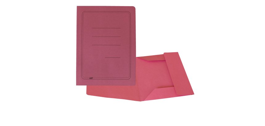 Cartellina 3 lembi con stampa - 200 gr - 25 x 33 cm - cartoncino manilla - magenta - Cartotecnica del Garda - conf. 50 pezzi