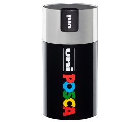 Gift Box c/coperchio argento 18 marcatori Uni Posca PC5M punta media col.ass. UNI