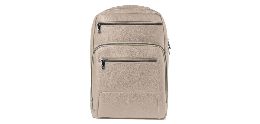 Zaino Gate Trended - 29 x 42 x 15 cm - ecopelle - ghiaccio - In Tempo