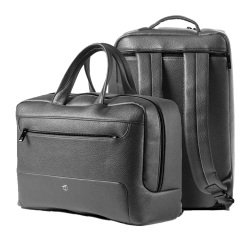 Borsa zainabile bi-bag Gate Trended - 42 x 28 x 14 cm - ecopelle - nero - In Tempo