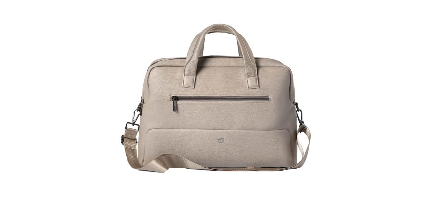 Borsa Gate Trended - con manici - 41 x 30 x 15 cm - ecopelle - ghiaccio - In Tempo