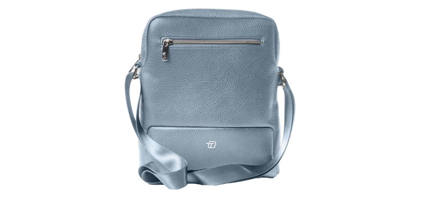 City bag medium Gate Trended - 25 x 30 x 6 cm - ecopelle - azzurro - In Tempo