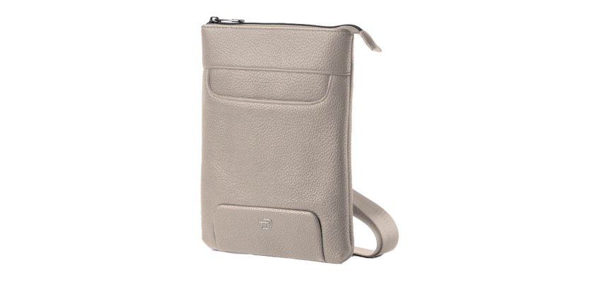 City bag piccola Gate Trended - 20 x 26 x 2 cm - ecopelle - ghiaccio - In Tempo