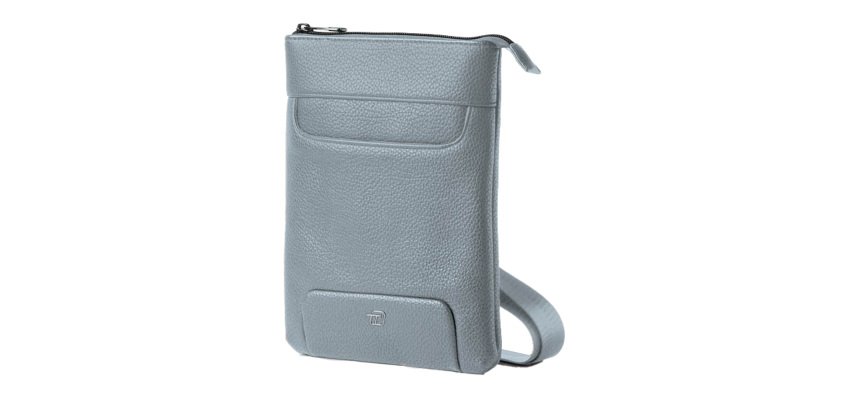 City bag piccola Gate Trended - 20 x 26 x 2 cm - ecopelle - azzurro - In Tempo