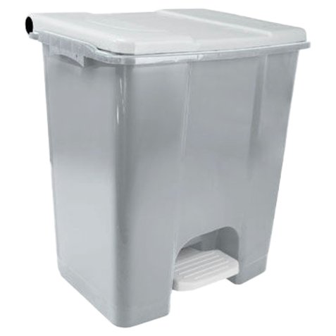 Contenitore mobile Ecoconti - a pedale - 60 L - plastica riciclata - grigio/bianco - Medial International