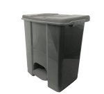 Contenitore mobile Ecoconti - a pedale - 60 L - plastica riciclata - grigio - Medial
