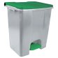 Contenitore mobile Ecoconti - a pedale - 60 L - plastica riciclata - grigio/verde - Medial
