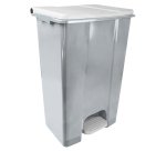 Contenitore mobile Ecoconti - a pedale - 80 L - plastica riciclata - grigio/bianco - Medial