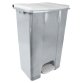 Contenitore mobile Ecoconti - a pedale - 80 L - plastica riciclata - grigio/bianco - Medial International