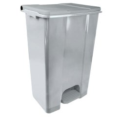 Contenitore mobile Ecoconti - a pedale - 80 L - plastica riciclata - grigio - Medial