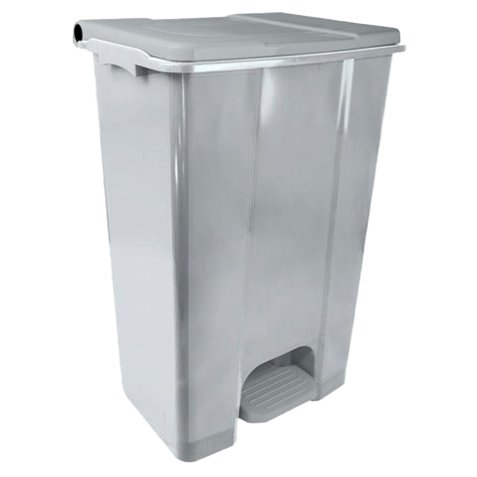 Contenitore mobile Ecoconti - a pedale - 80 L - plastica riciclata - grigio - Medial International