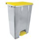 Contenitore mobile Ecoconti - a pedale - 80 L - plastica riciclata - grigio/giallo - Medial International