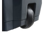 Contenitore mobile Ecoconti - a pedale - 80 L - plastica riciclata - grigio/verde - Medial