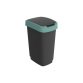 Pattumiera con coperchio basculante - 25 L - 33,3 x 25,2 x 47,6 cm - PPL - nero/verde scuro - Rotho