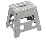 Sgabello alto Clic Clac - 30 x 22 x 32 cm - grigio - King Collection