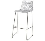 Sgabello Spider Fix - 44 x 53 x 96 cm - policarbonato - trasparente - Grandsoleil