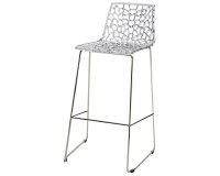 Sgabello Spider Fix - 44 x 53 x 96 cm - policarbonato - trasparente - Grandsoleil