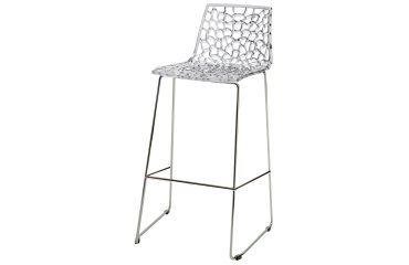 Sgabello Spider Fix - 44 x 53 x 96 cm - policarbonato - trasparente - Grandsoleil