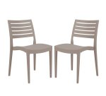 Sedia Firenze - 49 x 51 x 80 cm - polipropilene - juta - Grandsoleil - conf. 2 pezzi
