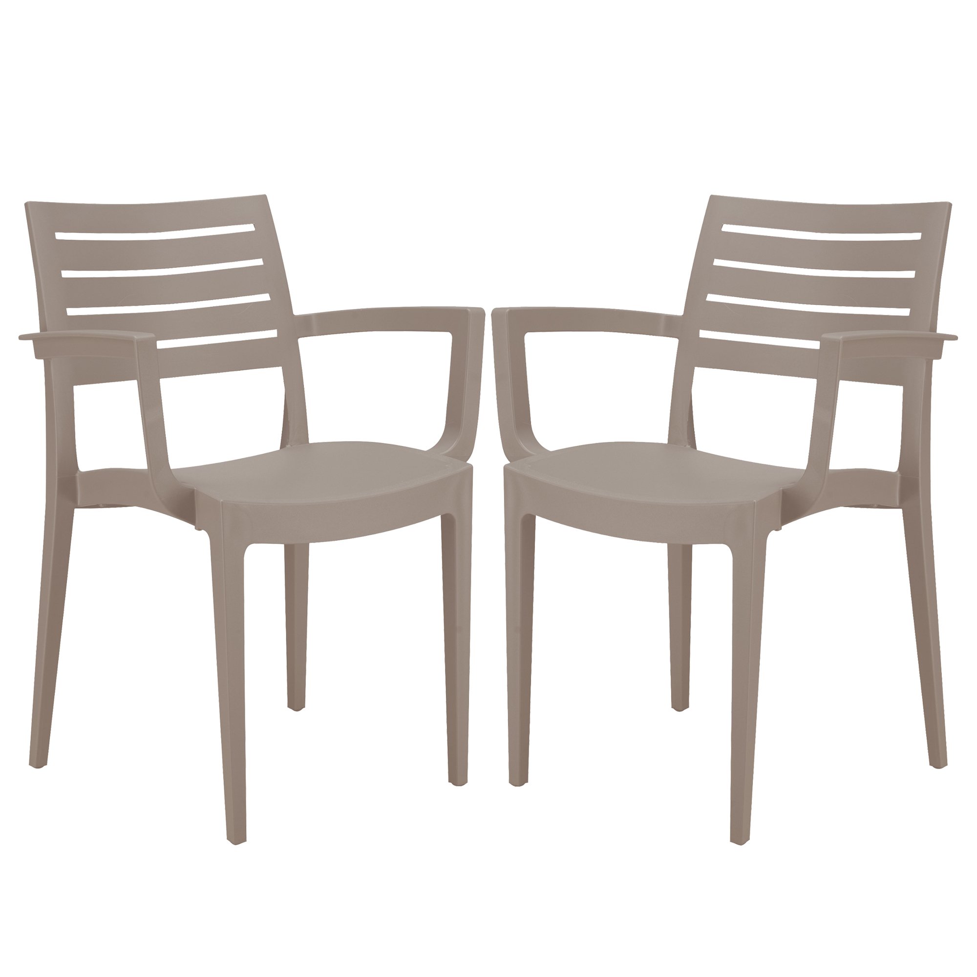 Sedia Firenze - con braccioli - 59 x 51 x 80 cm - polipropilene - juta - Grandsoleil - conf. 2 pezzi