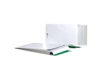 Buste a sacco Securitex - con soffietti - B4 - 25 x 35,3 x 3,8 cm - 130 gr - bianco - Bong Packaging - conf. 100 pezzi