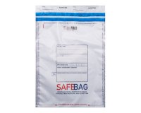 Sacchetti di sicurezza Safe Bag - per corrieri - B5 - 18,6 x 25,5 + 4 cm - PE - bianco - Bong Packaging - conf. 100 pezzi