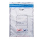 Sacchetti di sicurezza Safe Bag - per corrieri - B4 - 25,6 x 37 + 4 cm - PE - bianco - Bong Packaging - conf. 100 pezzi
