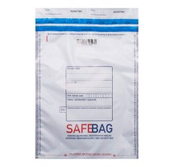 Sacchetti di sicurezza Safe Bag - per corrieri - B4 - 25,6 x 37 + 4 cm - PE - bianco - Bong Packaging - conf. 100 pezzi