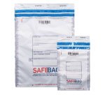 Sacchetti di sicurezza Safe Bag - per corrieri - B4 - 25,6 x 37 + 4 cm - PE - bianco - Bong Packaging - conf. 100 pezzi