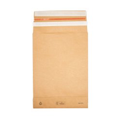Sacchetti a fondo quadro E-Green - C3 - 35 x 45 x 12 + 10 cm - carta kraft - avana - Bong Packaging - conf. 200 pezzi