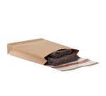 Sacchetti a fondo quadro E-Green - C3 - 35 x 45 x 8 + 10 cm - carta kraft - avana - Bong Packaging - conf. 200 pezzi