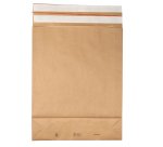 Sacchetti a fondo quadro E-Green - 40 x 50 x 10 + 10 cm - carta kraft - avana - Bong Packaging - conf. 100 pezzi