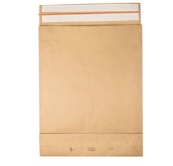 Sacchetti a fondo quadro E-Green - 45 x 57 x 10 + 10 cm - carta kraft - avana - Bong Packaging - conf. 100 pezzi