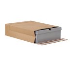 Sacchetti a fondo quadro E-Green - 45 x 57 x 10 + 10 cm - carta kraft - avana - Bong Packaging - conf. 100 pezzi