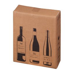 Scatola Wine Pack - 3 bottiglie - 30,5 x 10,8 x 36,8 cm - cartone doppia onda - avana - Bong Packaging - conf. 10 pezzi