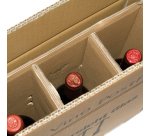 Scatola Wine Pack - 4 bottiglie - 21,2 x 20,4 x 36,8 cm - cartone doppia onda - avana - Bong Packaging - conf. 10 pezzi